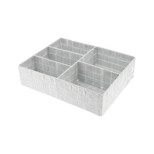 "Toronto" Drawer Organiser 5 Compartments White