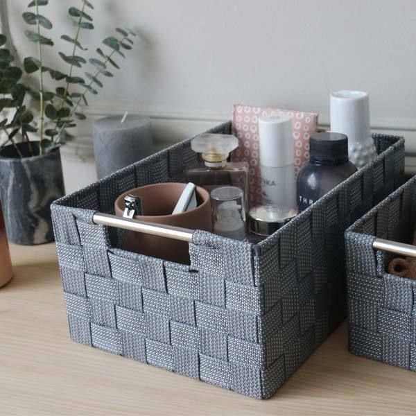"Toronto" Large Storage Basket – Grey