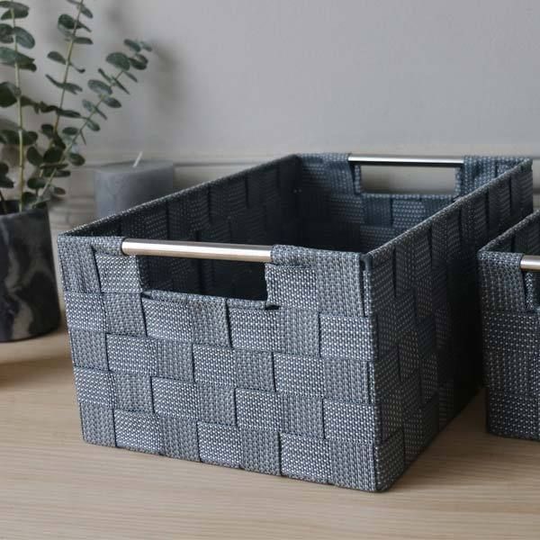 "Toronto" Large Storage Basket – Grey