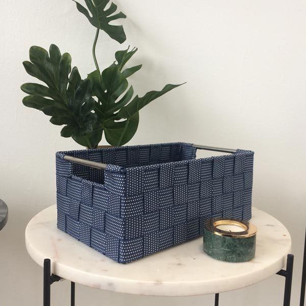 "Toronto" Médium Storage Basket – Blue