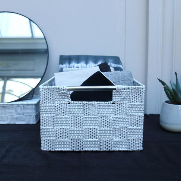 "Toronto" Medium Storage Basket – White