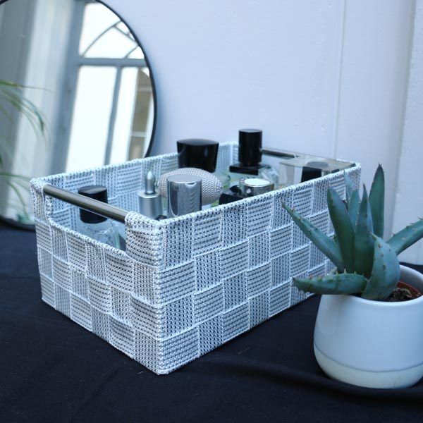 "Toronto" Small Storage Basket – White