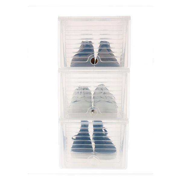 Transparent shoe storage box
