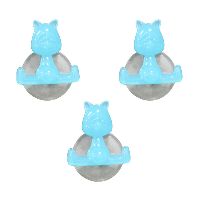 Turquoise Cat Funny Hook x 3 1 Compactor
