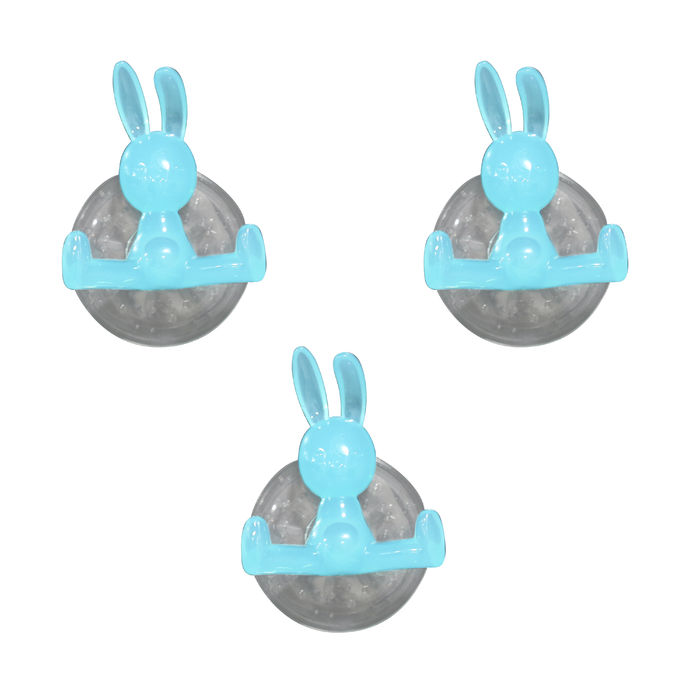 Turquoise Rabbit Funny Hook x 3 1 Compactor