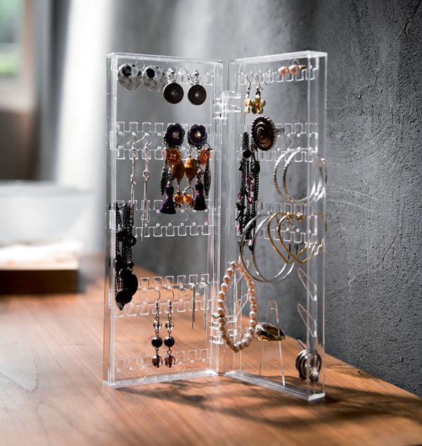 Vertical Jewellery Holder - Transparent 5 Compactor