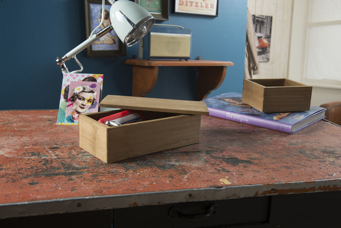 Vintage Large Wooden Storage Box with Lid 3 Compactor