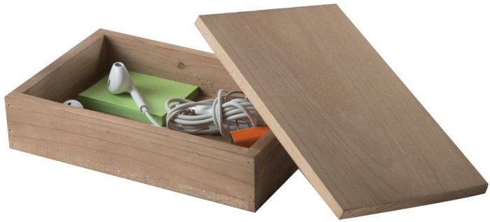 Vintage Wooden Storage Box with Lid 1 Compactor