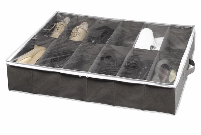 World of Storage Under Bed Shoe Storage Bag with 12 Compartments 1 Compactor