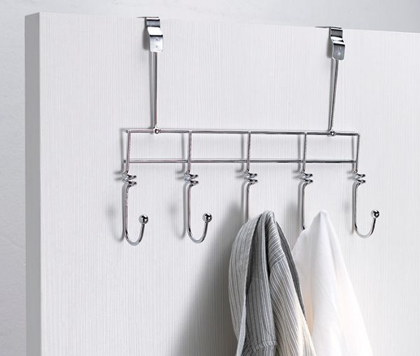 "Zebulon" 5 Hook Over Door Hanger 6 Compactor