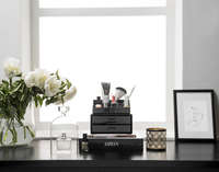 2 Drawer Jewellery And Make-up Organiser - Black