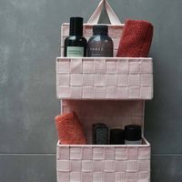 2-tier hanging storage basket "Bristol" - Pink