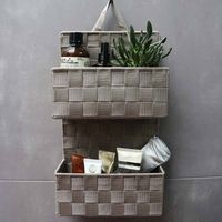 2-tier hanging storage basket "Bristol" - Taupe