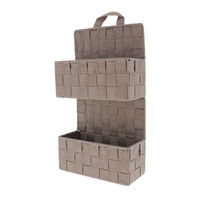 2-tier hanging storage basket "Bristol" - Taupe