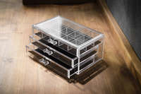 Large 3 Drawer Jewellery Box - Transparent