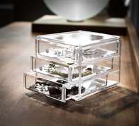 Small 3 Drawer Jewellery Box - Transparent