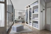 Ikat Blue Extra Flat Under Bed Storage Bag