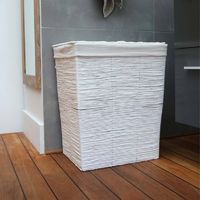 Kimo white paper laundry hamper