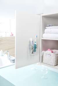 Bestlock Magic Vision Wall Mountable Large Home Storage Box with 2 Compartments - Transparent