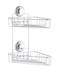 Bestlock Suction Wall Mountable Double Corner Storage Shelf