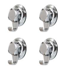 Bestlock Suction Wall Mountable Set of 4 Large Hanging Hooks