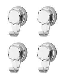 Bestlock Suction Wall Mountable Set of 4 Small Hanging Hooks