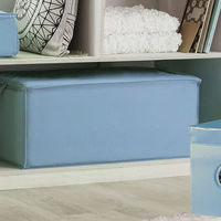 Blue duvet storage bag