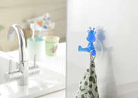 "Funny" Giraffe Suction Wall Hook - Blue
