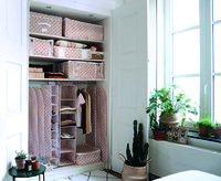 Blush Hanging Clothes Organiser with 6 Compartments