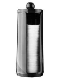 Cotton Pad Dispenser With Lid - Black