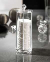 Cotton Pad Dispenser With Lid - Transparent