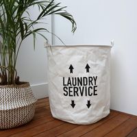 Ecru soft laundry basket