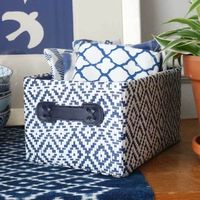 "Enzo" navy blue basket