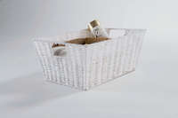 "Etna" Woven Storage Basket - White