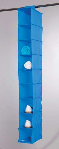 Hanging Shoe Organiser with 9 Compartments - Blue