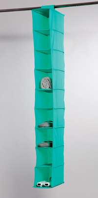 Hanging Shoe Organiser with 9 Compartments - Green