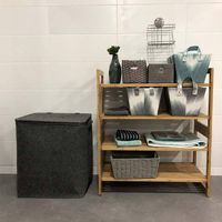 Grey laundry basket "Felt"