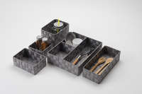 "Stan" Drawer Organiser with 3 Compartments - Grey