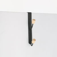 "Helsinski" 2 hooks black over door