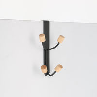 "Helsinski" 4 hooks black over door