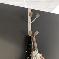 "Helsinski" 4 hooks white over door