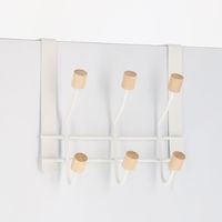 "Helsinski" 6 hooks white over door