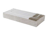 Ikat Beige Extra Flat Under Bed Storage Bag