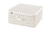 Ikat Beige Storage Bag with Zip