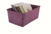 "Kito" Seagrass Storage Basket - Pink