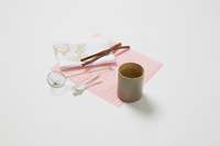 Small Bamboo Utensil Holder - Taupe