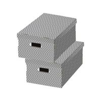 Set Of 2 Grey "Stars" Boxes