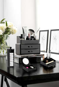 Square Make-up and Jewellery Organiser - Black