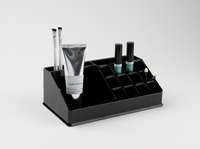Multi-Compartment Make-up Organiser - Black