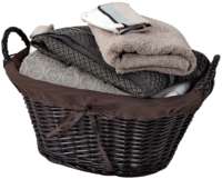 "Tonka" Oval Wicker Storage Basket with Handles